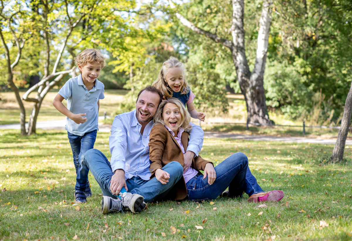 spaßige Kinderfotos im Freien