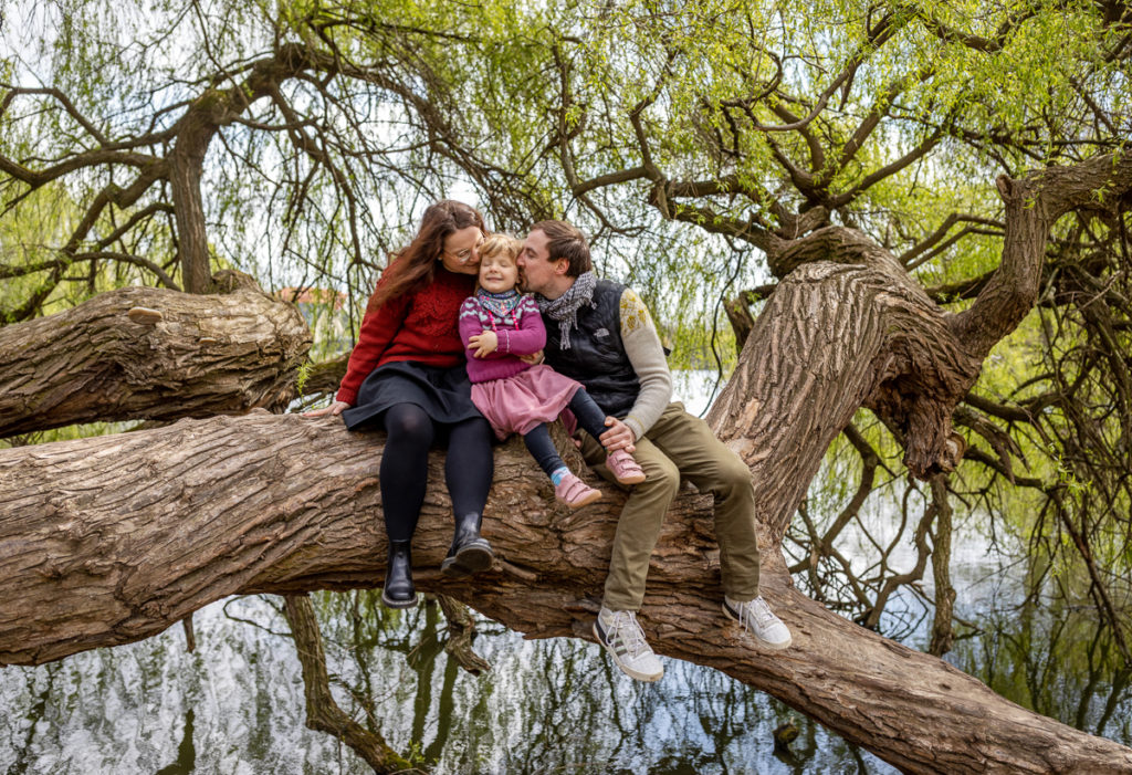 Familienfoto draußen