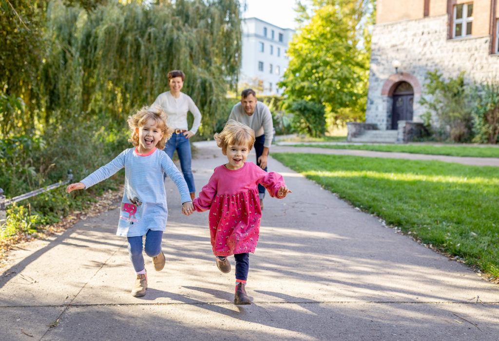 Familien Fotoshootings bei Sonnenuntergang