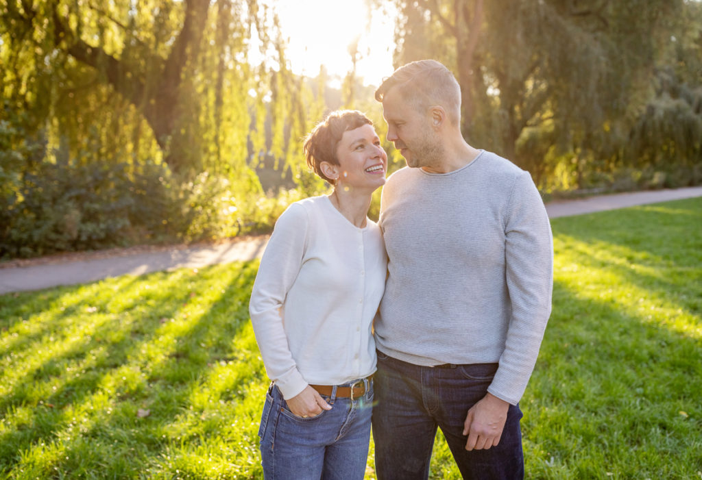 Familien Fotoshootings bei Sonnenuntergang