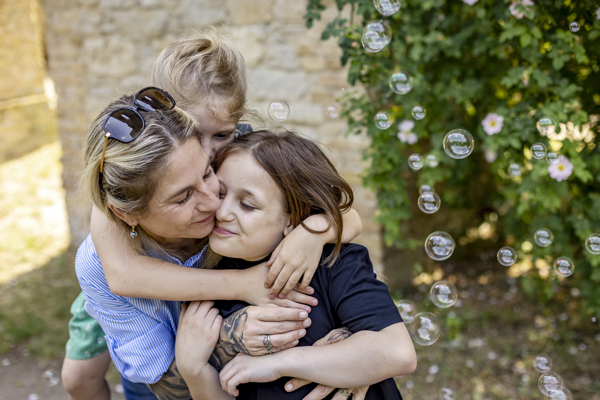 Familienfoto draußen