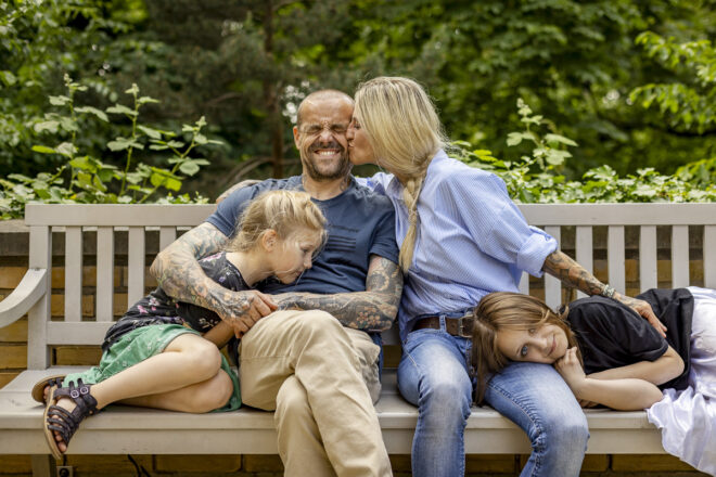 Familienfoto draußen