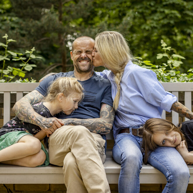 Familienfoto draußen